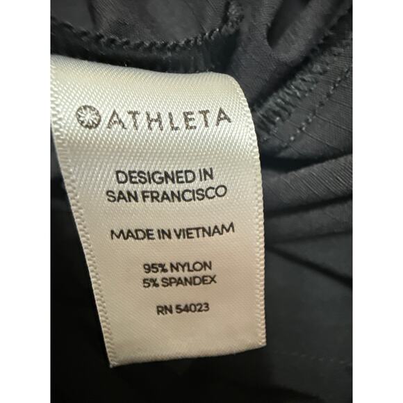 Athleta Women's Black Elastic Waist Ankle Zip Tapered Activewear Sweatpants Sz 4 - Picture 5 of 5